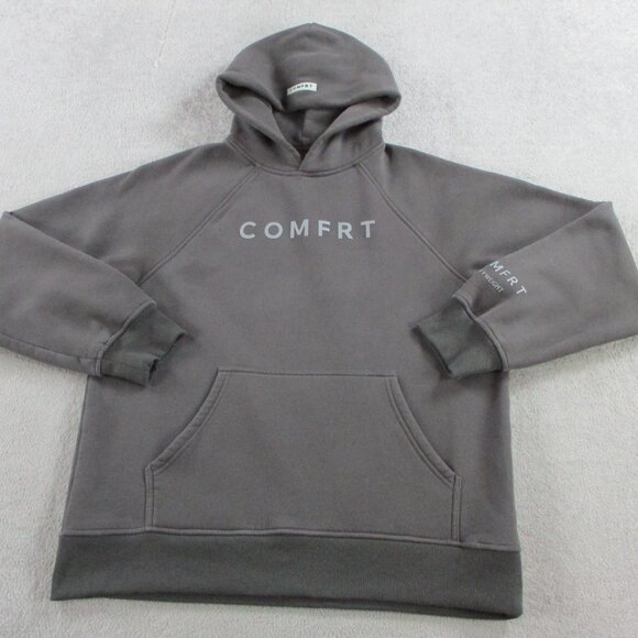 COMFRT Hoodie Adult Large Gray Oversized Baggy Relaxed Heavyweight Sweatshirt - Picture 1 of 9